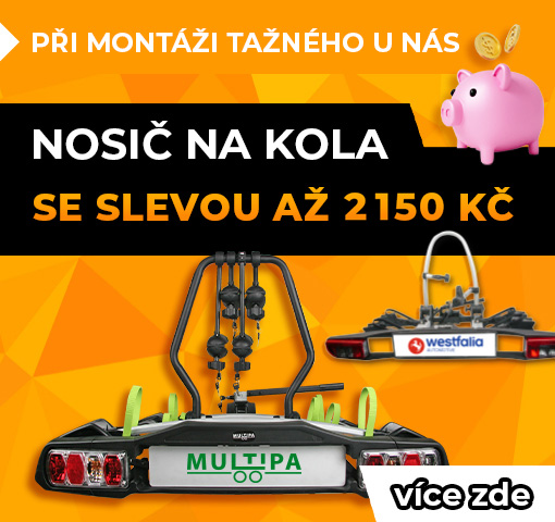 Sleva na nosič kol při montáži tažného zažízení